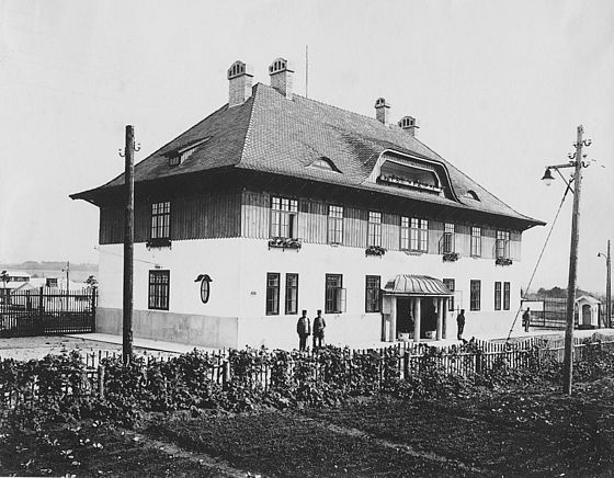 Commando building and main building of the POW camps in Valley Erlauftal: camp Wieselburg, camp Purgstall and station for captive officers Mühling in Lower Austria, Austria
