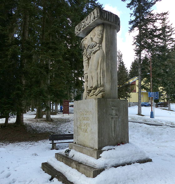 The memorial of russian army in Bardejov spa