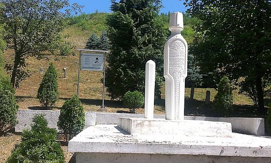 The grave of the writer Musa Ćazim Ćatić, Tešanj, Bosnia and Herzegovina