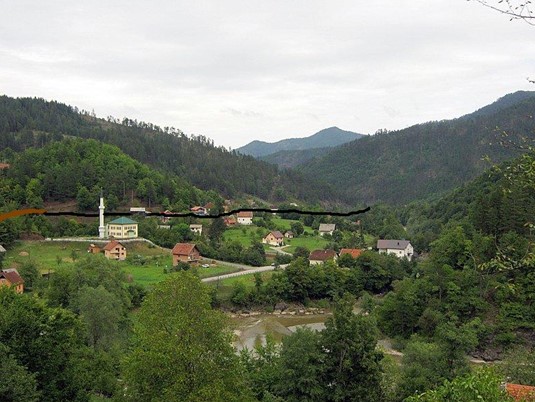 Wooden bridge on Vojnica, Olovo, Bosnia and Herzegovina