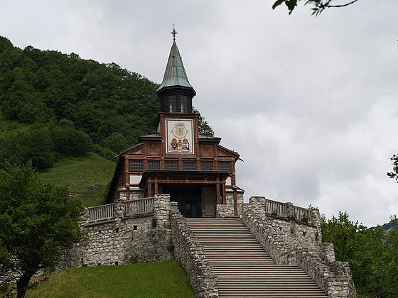 Memorial Church of Holly Spirit on Javorca, Slovenia