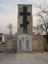 Monumentul eroilor rom&acirc;ni și ruși din orașul Adjud, județul Vrancea, Romania