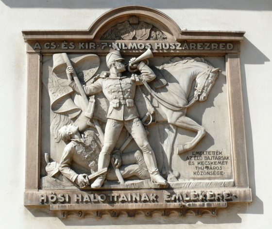 Vilmos Huszár regiment memorial, Kecskemét, Hungary