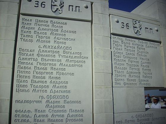 The memorial of 6th Bdin Division, Bulgaria