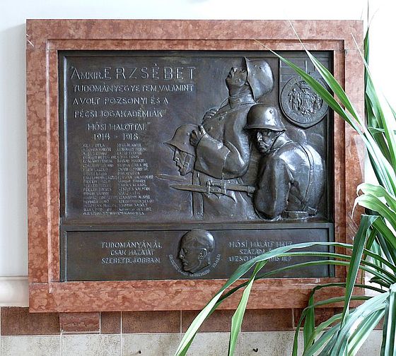 World War I Memorial Tablet - University of Pécs