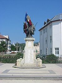 Heroes Monument (1916-1918) in Odobesti, Vrancea County, Romania