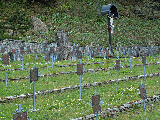 Soldatenfriedhof Kreuztratte, Plöckenpass, Kärnten, Österreich