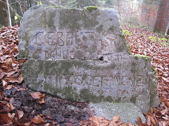 Gedenkstein für russische Kriegsgefangene Vandans/Montafon, Vorarlberg, Österreich