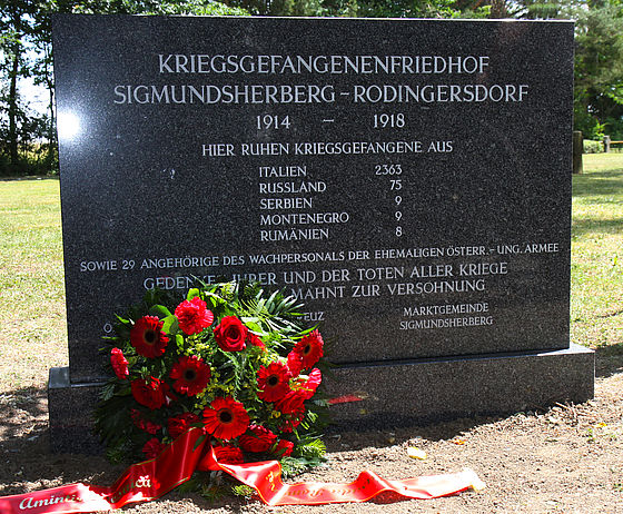 Lagerfriedhof des ehemaligen Kriegsgefangenenlagers Sigmundsherberg, Niederösterreich, Österreich