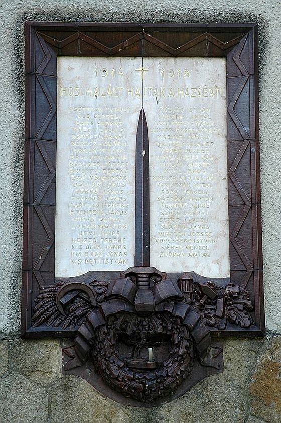 World War I & II Memorial Tablet - Pécs-Vasas