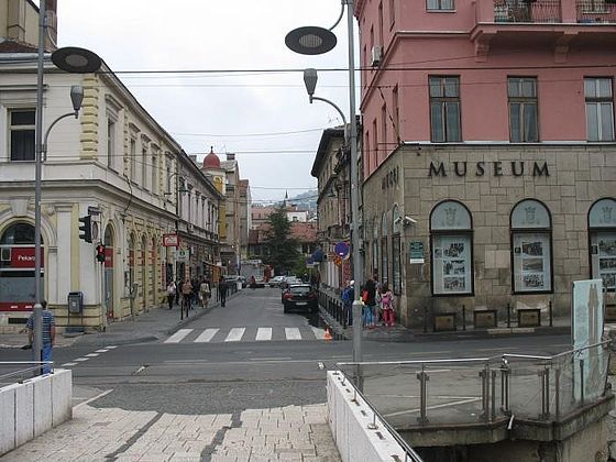 Ground zero - 1914 Assassination location in Sarajevo, Bosnia and Herzegovina