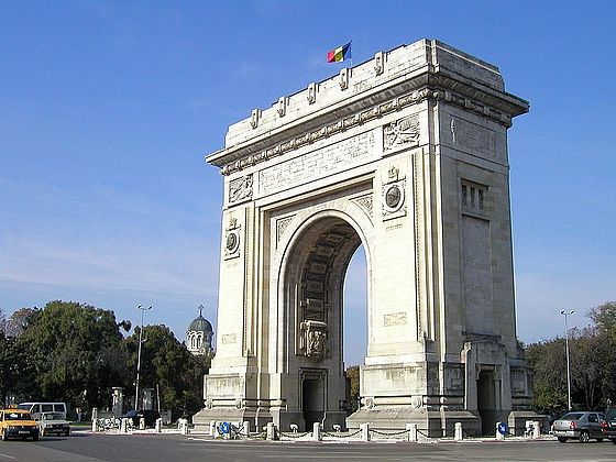 Arcul de Triumf (Arch of Triumph) in Bucharest, Romania
