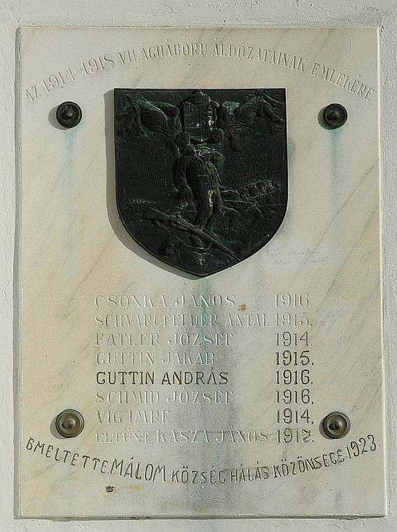 World War I Memorial Tablet – Pécs-Málom