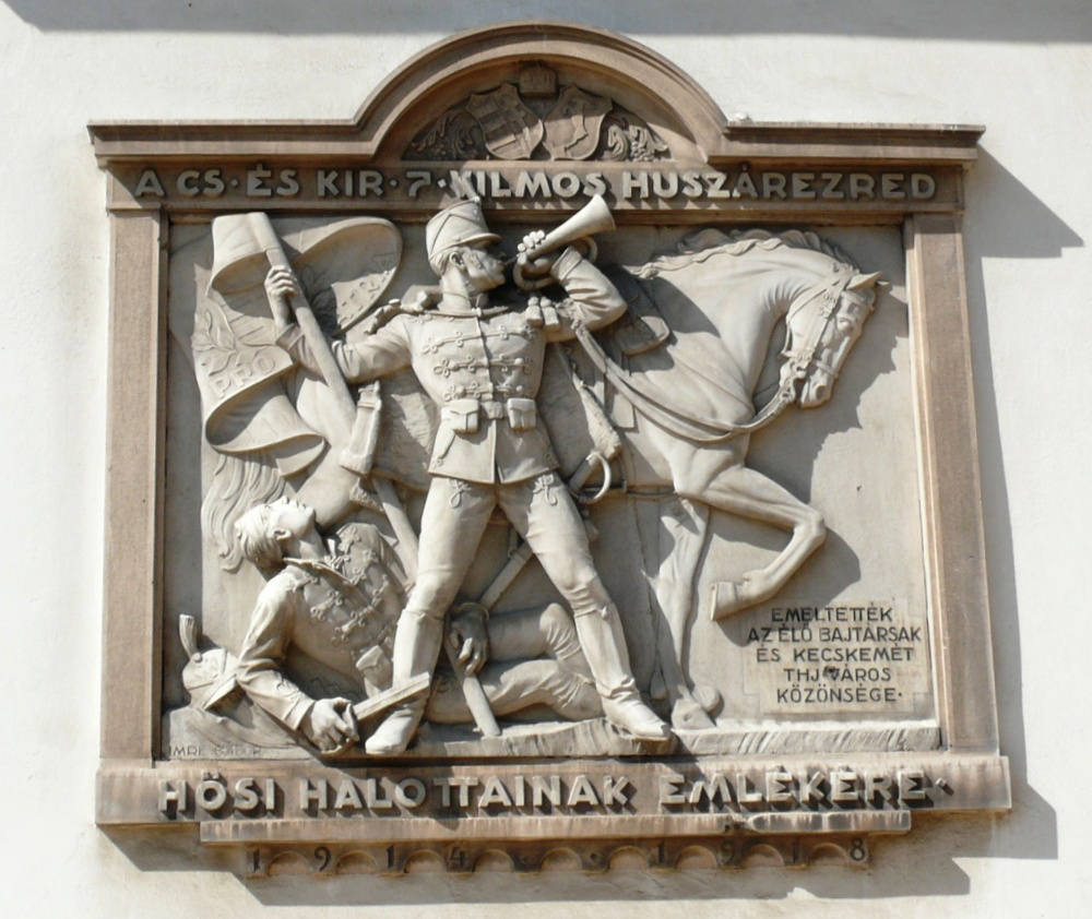 Vilmos Husz&aacute;r regiment memorial, Kecskem&eacute;t, Hungary