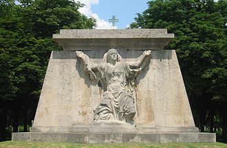 Denkmal für jüdische Soldaten des Ersten Weltkrieges und Kriegerdenkmal am Zentralfriedhof Wien, Österreich