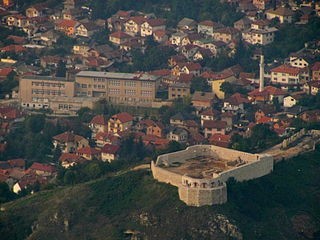 Weissbastion (Bijela tabija) in Sarajevo, Bosnia and Herzegovina