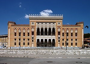 City Hall (Vijećnica) in Sarajevo, Bosnia and Herzegovina